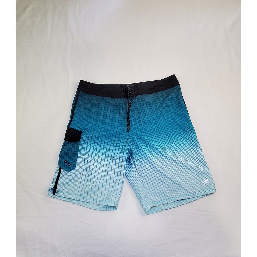 Ocean Current Size 34 Men's Swim Wear Boardshorts Blue Black Ca11
